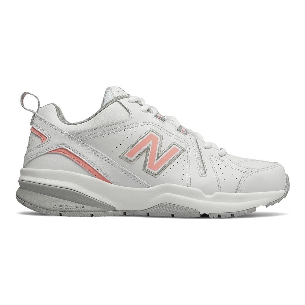 New Balance Sneakers in White and Pink 8W